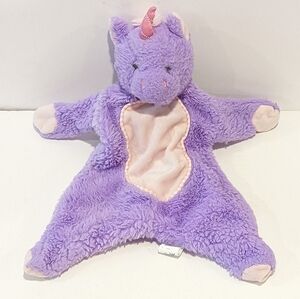 KELLYTOY purple unicorn security blanket lovey